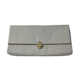 Vintage Whiting & Davis White Chain Mail Clutch Bag